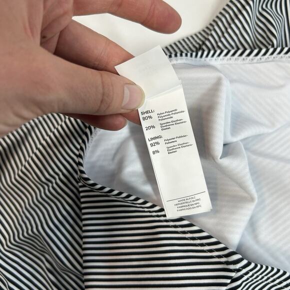 Cupshe High Waist Swimsuit Womens Large Peplum Coral Tankini Striped Modest - Picture 4 of 7